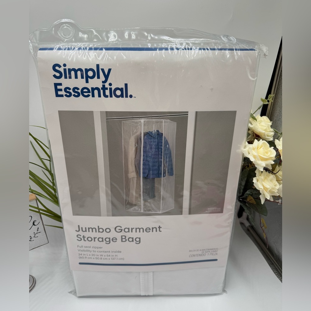 Simply Essential Jumbo Hanging Garment Bag - Closet Organization